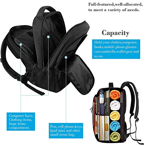MATEIN Mochila Portatil Mochila Hombre Impermeable Mochila Ordenador Portatil 15.6 Pulgadas Mochila Portatil con Puerto USB Mochila Antirrobo del Negocio Trabajo Diario Viaje Escolares - Negro MATEIN Mochila Portatil Mochila Hombre Impermeable Mochila Ordenador Portatil 15.6 Pulgadas Mochila Portatil con Puerto USB Mochila Antirrobo del Negocio Trabajo Diario Viaje Escolares - Negro
