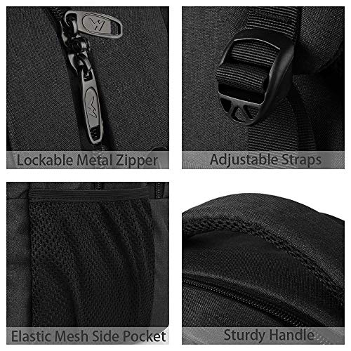 MATEIN Mochila Portatil Mochila Hombre Impermeable Mochila Ordenador Portatil 15.6 Pulgadas Mochila Portatil con Puerto USB Mochila Antirrobo del Negocio Trabajo Diario Viaje Escolares - Negro MATEIN Mochila Portatil Mochila Hombre Impermeable Mochila Ordenador Portatil 15.6 Pulgadas Mochila Portatil con Puerto USB Mochila Antirrobo del Negocio Trabajo Diario Viaje Escolares - Negro