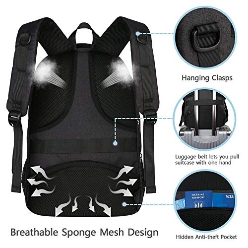 MATEIN Mochila Portatil Mochila Hombre Impermeable Mochila Ordenador Portatil 15.6 Pulgadas Mochila Portatil con Puerto USB Mochila Antirrobo del Negocio Trabajo Diario Viaje Escolares - Negro MATEIN Mochila Portatil Mochila Hombre Impermeable Mochila Ordenador Portatil 15.6 Pulgadas Mochila Portatil con Puerto USB Mochila Antirrobo del Negocio Trabajo Diario Viaje Escolares - Negro
