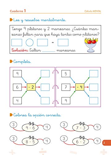 Matemáticas comprensivas. Cálculo 1 / Editorial GEU / 1º Primaria / Aprendizaje del cálculo / Recomendado como apoyo (Niños de 6 a 7 años)