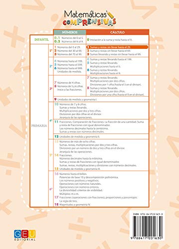 Matemáticas comprensivas. Cálculo 1 / Editorial GEU / 1º Primaria / Aprendizaje del cálculo / Recomendado como apoyo (Niños de 6 a 7 años) Matemáticas comprensivas. Cálculo 1 / Editorial GEU / 1º Primaria / Aprendizaje del cálculo / Recomendado como apoyo (Niños de 6 a 7 años)