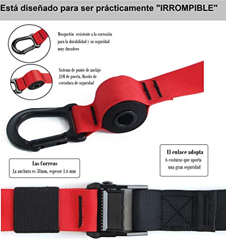MAXBONA Trainer Kit de Entrenamiento en suspensión – Correas de Resistencia para Gimnasio/Fitness en Interiores y Aire Libre – Home Gym Ligero & Robusta MAXBONA Trainer Kit de Entrenamiento en suspensión – Correas de Resistencia para Gimnasio/Fitness en Interiores y Aire Libre – Home Gym Ligero & Robusta