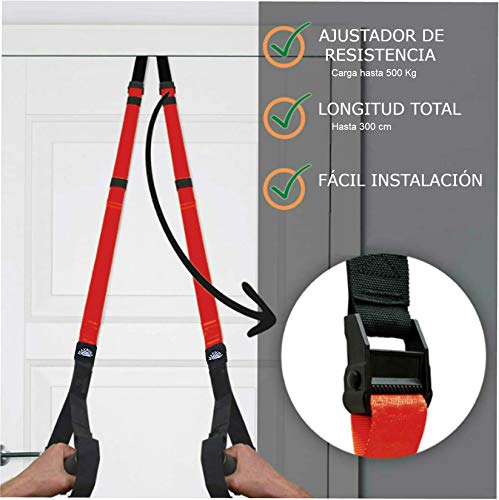 MAXBONA Trainer Kit de Entrenamiento en suspensión – Correas de Resistencia para Gimnasio/Fitness en Interiores y Aire Libre – Home Gym Ligero & Robusta