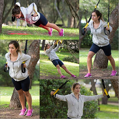 MAXBONA Trainer Kit de Entrenamiento en suspensión – Correas de Resistencia para Gimnasio/Fitness en Interiores y Aire Libre – Home Gym Ligero & Robusta MAXBONA Trainer Kit de Entrenamiento en suspensión – Correas de Resistencia para Gimnasio/Fitness en Interiores y Aire Libre – Home Gym Ligero & Robusta