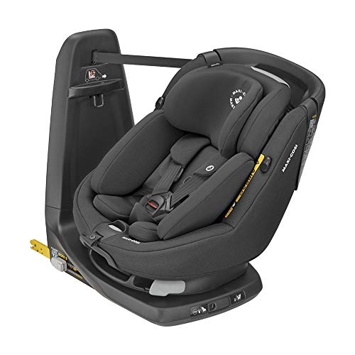 Maxi-Cosi Axissfix Plus Silla de coche giratoria 360° isofix, silla auto reclinable y contramarcha, con reductor bebé recién nacido, 0 meses - 4 años, color authentic black