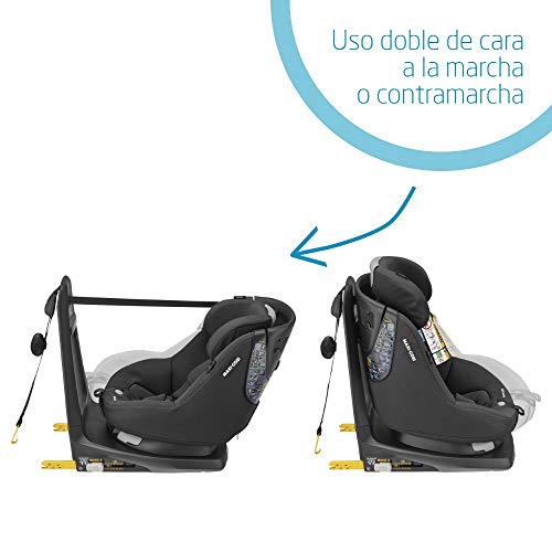 Maxi-Cosi Axissfix Silla de coche giratoria 360° isofix, silla auto reclinable y contramarcha para bebés 4 meses - 4 años, color authentic black Maxi-Cosi Axissfix Silla de coche giratoria 360° isofix, silla auto reclinable y contramarcha para bebés 4 meses - 4 años, color authentic black