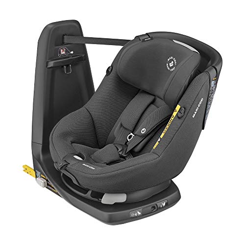 Maxi-Cosi Axissfix Silla de coche giratoria 360° isofix, silla auto reclinable y contramarcha para bebés 4 meses - 4 años, color authentic black