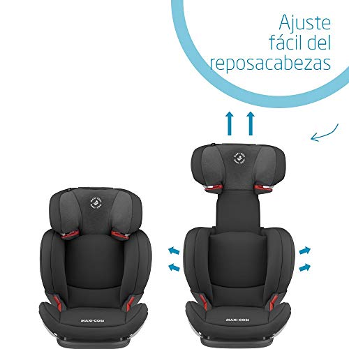 Maxi-Cosi RodiFix AirProtect Silla coche grupo 2/3 isofix, 15 - 36 kg, silla auto reclinable, crece con el niño 3.5 - 12 años, color authentic black