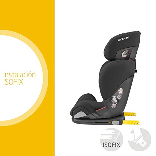 Maxi-Cosi RodiFix AirProtect Silla coche grupo 2/3 isofix, 15 - 36 kg, silla auto reclinable, crece con el niño 3.5 - 12 años, color authentic black