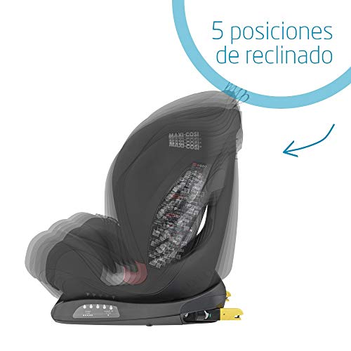Maxi-Cosi Titan Silla Coche bebé grupo 1/2/3 isofix, 9 - 36 kg, silla auto bebé reclinable, crece con el niño desde 9 meses hasta 12 años, color negro