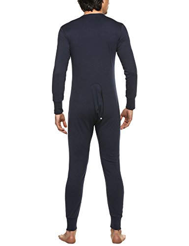 MAXMODA - Ropa interior térmica de otoño-invierno para hombre, ligera y transpirable, tallas S-XXL Navy Blu S MAXMODA - Ropa interior térmica de otoño-invierno para hombre, ligera y transpirable, tallas S-XXL Navy Blu S