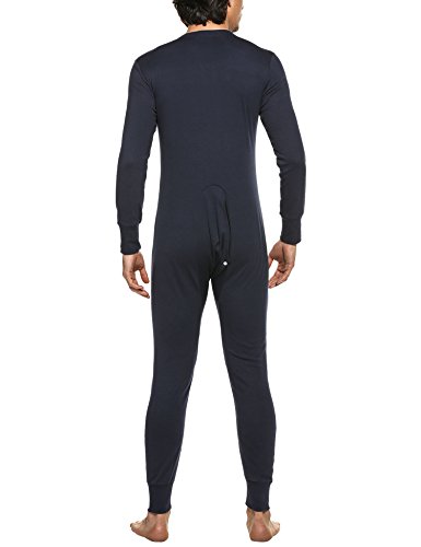 MAXMODA - Ropa interior térmica de otoño-invierno para hombre, ligera y transpirable, tallas S-XXL Navy Blu S