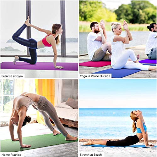 MAXYOGA® Esterilla para Yoga/Pilates/Gimnasia de Material ecológico TPE. Yoga Colchoneta Esterilla Antideslizante y Ligero con Grosor de 6mm, tamaño 183cm x 61cm. -Lila Solo MAXYOGA® Esterilla para Yoga/Pilates/Gimnasia de Material ecológico TPE. Yoga Colchoneta Esterilla Antideslizante y Ligero con Grosor de 6mm, tamaño 183cm x 61cm. -Lila Solo