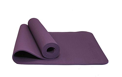 MAXYOGA® Esterilla para Yoga/Pilates/Gimnasia de Material ecológico TPE. Yoga Colchoneta Esterilla Antideslizante y Ligero con Grosor de 6mm, tamaño 183cm x 61cm. -Lila Solo