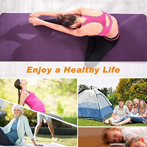MAXYOGA MaxDirect Colchoneta para Yoga, Pilates, Gimnasia de Material Ecológico TPE. Esterilla Yoga Mat Antideslizante de Grosor de 6mm, tamaño 183cm x 61cm. Morado Solo MAXYOGA MaxDirect Colchoneta para Yoga, Pilates, Gimnasia de Material Ecológico TPE. Esterilla Yoga Mat Antideslizante de Grosor de 6mm, tamaño 183cm x 61cm. Morado Solo