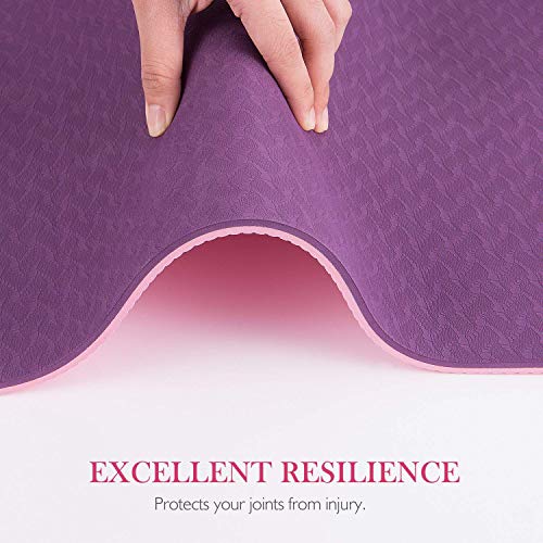 MAXYOGA MaxDirect Colchoneta para Yoga, Pilates, Gimnasia de Material Ecológico TPE. Esterilla Yoga Mat Antideslizante de Grosor de 6mm, tamaño 183cm x 61cm. Morada MAXYOGA MaxDirect Colchoneta para Yoga, Pilates, Gimnasia de Material Ecológico TPE. Esterilla Yoga Mat Antideslizante de Grosor de 6mm, tamaño 183cm x 61cm. Morada