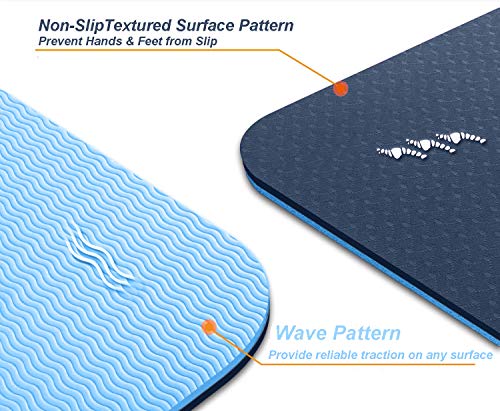 MAXYOGA® MaxDirect Esterilla Yoga con Sistema de Alineación y Marcados. Colchoneta Yoga Mat Antideslizante y Ligera de Material Ecológico TPE. Tamaño Ideal 183cm x 61cm x 6mm. - Azul MAXYOGA® MaxDirect Esterilla Yoga con Sistema de Alineación y Marcados. Colchoneta Yoga Mat Antideslizante y Ligera de Material Ecológico TPE. Tamaño Ideal 183cm x 61cm x 6mm. - Azul