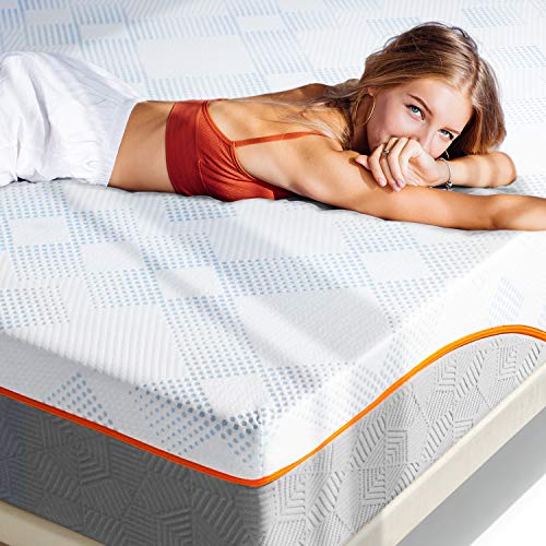 Maxzzz Colchón Viscoelástica de Gel Fresco 90x190x25cm Espuma de Carbón de Bambú Inhibir el Olor del Colchón Dureza Media Antiácaros e Hipoalergénico Funda Lavable Cómodo y Transpirable