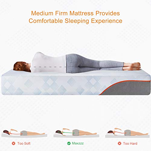 Maxzzz Colchón Viscoelástica de Gel Fresco 90x190x25cm Espuma de Carbón de Bambú Inhibir el Olor del Colchón Dureza Media Antiácaros e Hipoalergénico Funda Lavable Cómodo y Transpirable Maxzzz Colchón Viscoelástica de Gel Fresco 90x190x25cm Espuma de Carbón de Bambú Inhibir el Olor del Colchón Dureza Media Antiácaros e Hipoalergénico Funda Lavable Cómodo y Transpirable