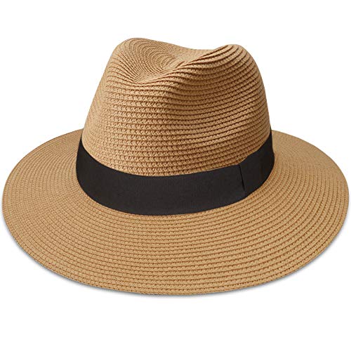 Maylisacc Sombrero de Panamá Unisex Sombrero de Paja Sombrero de Verano Sombrero de Playa de Fedora para Hombres Mujeres Maylisacc Sombrero de Panamá Unisex Sombrero de Paja Sombrero de Verano Sombrero de Playa de Fedora para Hombres Mujeres