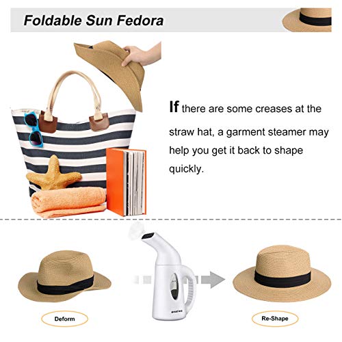 Maylisacc Sombrero de Panamá Unisex Sombrero de Paja Sombrero de Verano Sombrero de Playa de Fedora para Hombres Mujeres Maylisacc Sombrero de Panamá Unisex Sombrero de Paja Sombrero de Verano Sombrero de Playa de Fedora para Hombres Mujeres