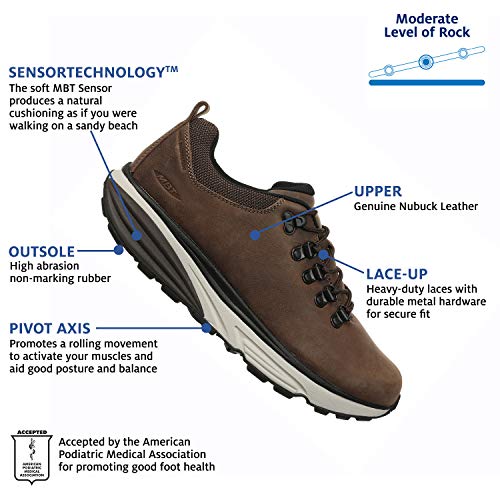 MBT Terra Lace Up M - Zapatillas de deporte para hombre, impermeables, color Marrón, talla 43.5 EU MBT Terra Lace Up M - Zapatillas de deporte para hombre, impermeables, color Marrón, talla 43.5 EU