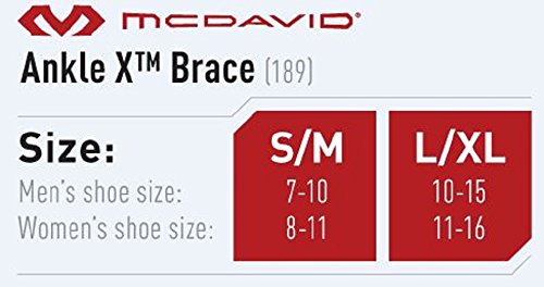 Mcdavid 189 - Ankle X - Lastres de Tobillos, Negro, L/XL Mcdavid 189 - Ankle X - Lastres de Tobillos, Negro, L/XL