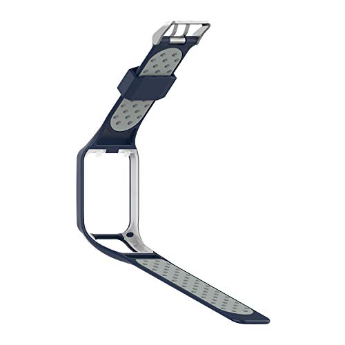 MCO Para Tomtom Correa De Reloj,Correa De Repuesto De Silicona para Tomtom Runner 2/Runner 3/Spark 3/Adventurer/Golfer 2 (BLU&&Grigio) MCO Para Tomtom Correa De Reloj,Correa De Repuesto De Silicona para Tomtom Runner 2/Runner 3/Spark 3/Adventurer/Golfer 2 (BLU&&Grigio)