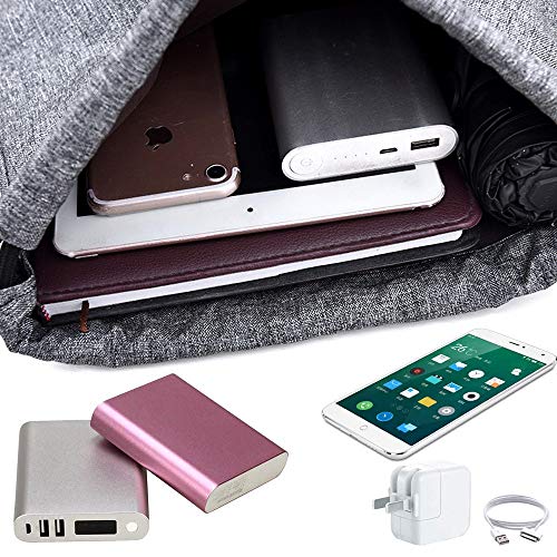 MDCEO Mochilas de Cuerdas Gris Unisex Casual Mochilas Cordón Impermeable Gimnasio Deporte Ligero Gym Bag, para Gimnasio Deporte Yoga MDCEO Mochilas de Cuerdas Gris Unisex Casual Mochilas Cordón Impermeable Gimnasio Deporte Ligero Gym Bag, para Gimnasio Deporte Yoga