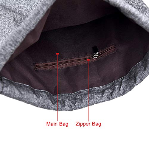 MDCEO Mochilas de Cuerdas Gris Unisex Casual Mochilas Cordón Impermeable Gimnasio Deporte Ligero Gym Bag, para Gimnasio Deporte Yoga MDCEO Mochilas de Cuerdas Gris Unisex Casual Mochilas Cordón Impermeable Gimnasio Deporte Ligero Gym Bag, para Gimnasio Deporte Yoga