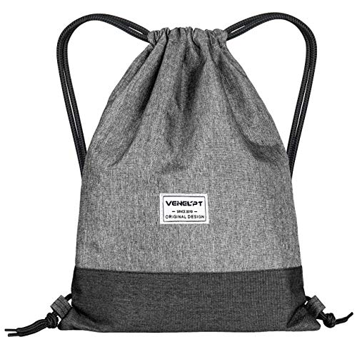 MDCEO Mochilas de Cuerdas Gris Unisex Casual Mochilas Cordón Impermeable Gimnasio Deporte Ligero Gym Bag, para Gimnasio Deporte Yoga MDCEO Mochilas de Cuerdas Gris Unisex Casual Mochilas Cordón Impermeable Gimnasio Deporte Ligero Gym Bag, para Gimnasio Deporte Yoga