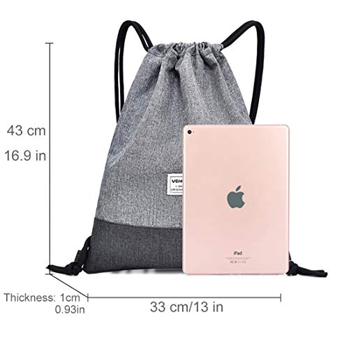 MDCEO Mochilas de Cuerdas Gris Unisex Casual Mochilas Cordón Impermeable Gimnasio Deporte Ligero Gym Bag, para Gimnasio Deporte Yoga MDCEO Mochilas de Cuerdas Gris Unisex Casual Mochilas Cordón Impermeable Gimnasio Deporte Ligero Gym Bag, para Gimnasio Deporte Yoga