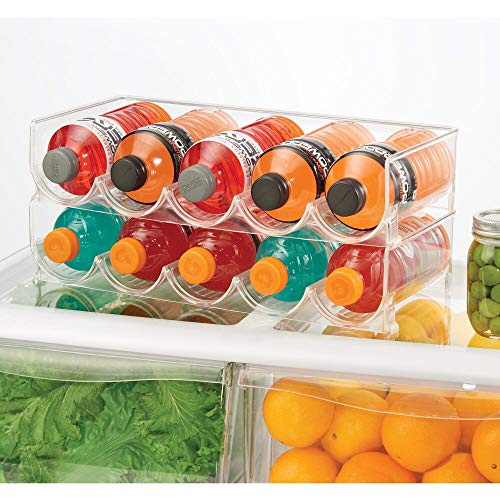 mDesign Botellero para nevera o vinoteca – Botellero apilable para 5 botellas – Soporte para botellas de vino, agua y refrescos, ideal para frigorífico o despensa – Plástico transparente mDesign Botellero para nevera o vinoteca – Botellero apilable para 5 botellas – Soporte para botellas de vino, agua y refrescos, ideal para frigorífico o despensa – Plástico transparente