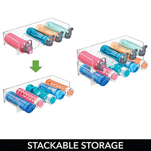mDesign Botellero para nevera o vinoteca – Botellero apilable para 5 botellas – Soporte para botellas de vino, agua y refrescos, ideal para frigorífico o despensa – Plástico transparente mDesign Botellero para nevera o vinoteca – Botellero apilable para 5 botellas – Soporte para botellas de vino, agua y refrescos, ideal para frigorífico o despensa – Plástico transparente