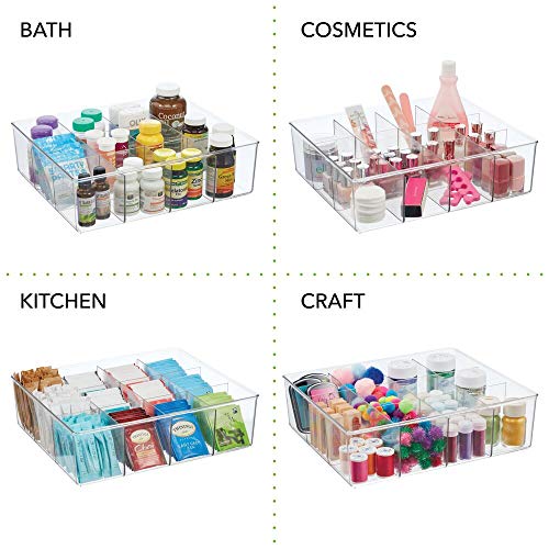 mDesign Juego de 2 cajas organizadoras con 12 compartimentos – Práctico organizador de plástico sin BPA para los armarios del dormitorio – Fantástica caja para ropa y accesorios – transparente mDesign Juego de 2 cajas organizadoras con 12 compartimentos – Práctico organizador de plástico sin BPA para los armarios del dormitorio – Fantástica caja para ropa y accesorios – transparente
