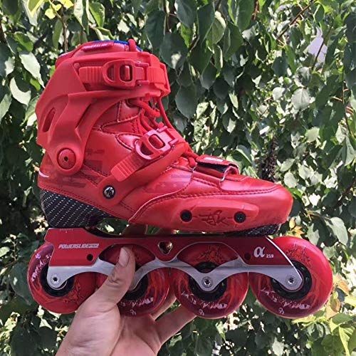 ME-Rollerns Hardcore Red Carbon Fibra Patines en línea Street Adultos Patinaje sobre Ruedas Patines de Patinaje Gratis Red 42 ME-Rollerns Hardcore Red Carbon Fibra Patines en línea Street Adultos Patinaje sobre Ruedas Patines de Patinaje Gratis Red 42