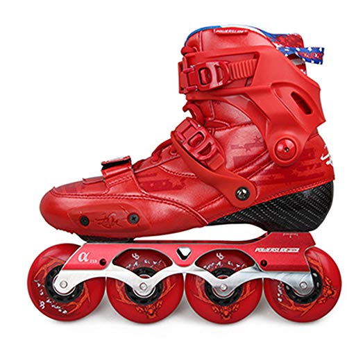 ME-Rollerns Hardcore Red Carbon Fibra Patines en línea Street Adultos Patinaje sobre Ruedas Patines de Patinaje Gratis Red 42 ME-Rollerns Hardcore Red Carbon Fibra Patines en línea Street Adultos Patinaje sobre Ruedas Patines de Patinaje Gratis Red 42