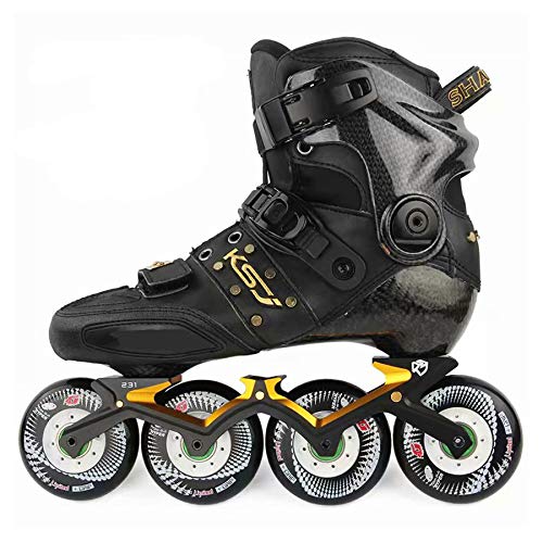ME-Rollerns Slalom Patines en línea Zapatillas de Patinaje sobre Ruedas de Fibra de Carbono Patines de Patinaje Libre deslizantes Black Silver 10.5 ME-Rollerns Slalom Patines en línea Zapatillas de Patinaje sobre Ruedas de Fibra de Carbono Patines de Patinaje Libre deslizantes Black Silver 10.5