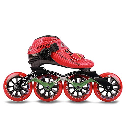 ME-Rollerns Zapatillas de Carrera de Patines de Velocidad en línea de competición de Carreras de Velocidad Profesional Blue 39