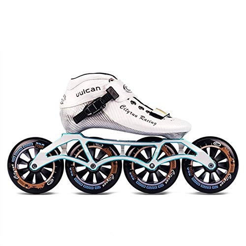 ME-Rollerns Zapatillas de Carrera de Patines de Velocidad en línea de competición de Carreras de Velocidad Profesional Blue 39 ME-Rollerns Zapatillas de Carrera de Patines de Velocidad en línea de competición de Carreras de Velocidad Profesional Blue 39