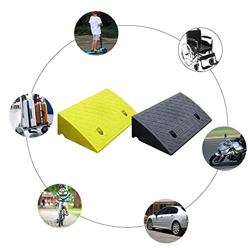 meaningful Rampa de Goma, rampas de plástico livianas para automóviles, Equipaje, Bicicletas, Motocicletas, sillas de Ruedas, Scooters (50 22 ​​5 cm, 1300 g) (50 27 9 cm, 200 g) Calm