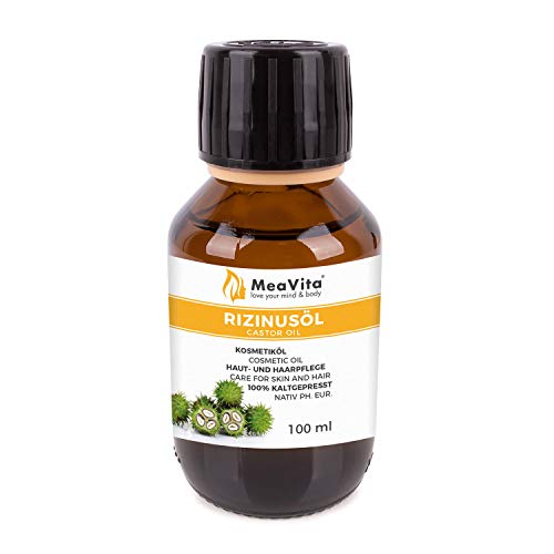 MeaVita aceite de ricino - puro, natural, vegano, sin hexano, no OGM, 1-Pack (1 x 100 ml)