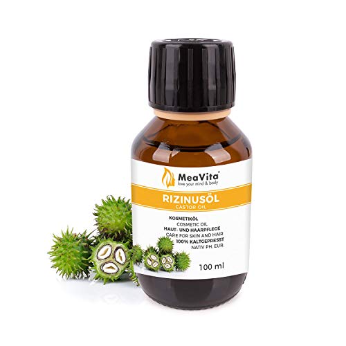 MeaVita aceite de ricino - puro, natural, vegano, sin hexano, no OGM, 1-Pack (1 x 100 ml)