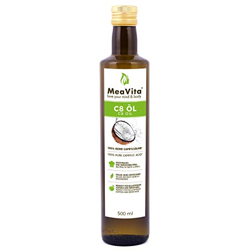 MeaVita Aceite Meavita C8, a Base de Aceite de Coco, Aceite Mct Ácido Caprílico, 500 Ml 500 ml