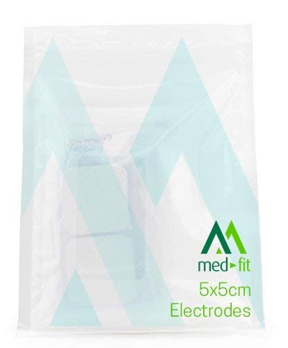 MED-FIT 5x10cm Flexi STIM 16 x 3.5mm Stud (tipo snap/boton) TENS Almohadillas autoadhesivas encajan con BEURER, SANITAS y VIRTUALMENTE todas las Maquinas de masaje TENS en Amazon.