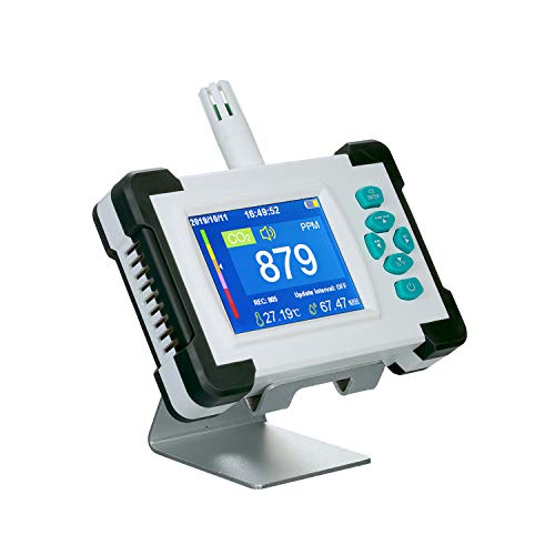 Medidor de co2,Kecheer Detector de dióxido de carbono,Co2 detector analizador de gases co2 con termómetro y higrómetr,Detector de calidad del aire Medidor de co2,Kecheer Detector de dióxido de carbono,Co2 detector analizador de gases co2 con termómetro y higrómetr,Detector de calidad del aire