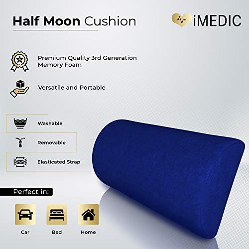 Medipaq - Almohada Viscoelástica Media Luna – Almohada Cervical y de Cuello – Cojín Lumbar y de Baja Espalda – Almohada para Piernas Rodillas y Pies – Sirve Prácticamente para Cualquier Postura Medipaq - Almohada Viscoelástica Media Luna – Almohada Cervical y de Cuello – Cojín Lumbar y de Baja Espalda – Almohada para Piernas Rodillas y Pies – Sirve Prácticamente para Cualquier Postura