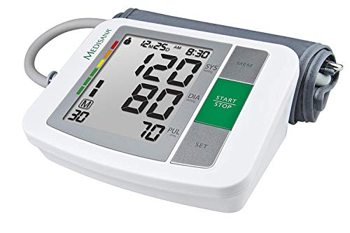 Medisana BU 510 - Tensiómetro para el brazo, pantalla de arritmia, escala de colores de los semáforos de la OMS, para una medición precisa de la tensión arterial y del pulso con función de memoria Medisana BU 510 - Tensiómetro para el brazo, pantalla de arritmia, escala de colores de los semáforos de la OMS, para una medición precisa de la tensión arterial y del pulso con función de memoria