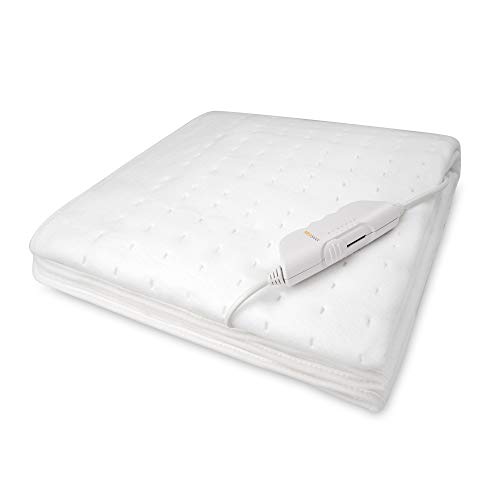 Medisana HU 662 Calefacción bajo la cama, 150 x 80 cm, desconexión automática, protección contra sobrecalentamiento, 6 ajustes de temperatura, lavable para todos los colchones estándar