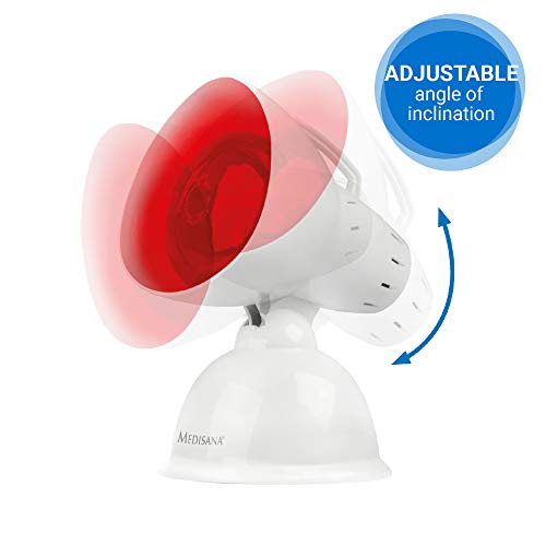 Medisana IR 100 Lámpara de calor infrarrojo de 100 vatios, lámpara de infrarrojos para mejorar el bienestar, radiador de calor para relajar los músculos Medisana IR 100 Lámpara de calor infrarrojo de 100 vatios, lámpara de infrarrojos para mejorar el bienestar, radiador de calor para relajar los músculos